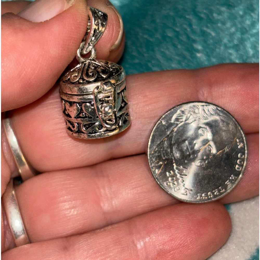 Silver Pill Locket Charm
